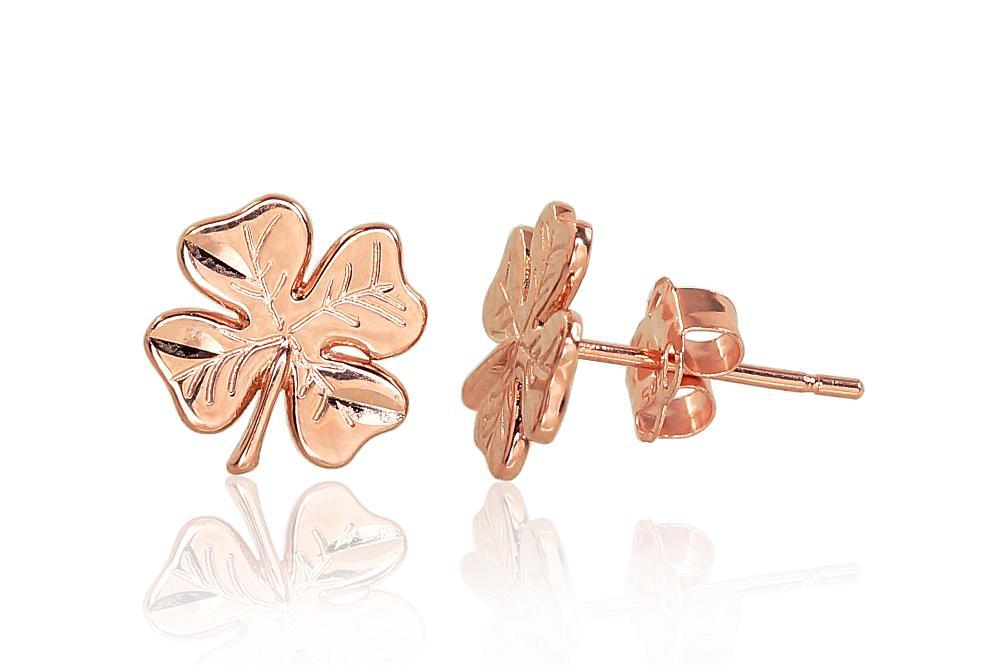 Zelta auskari-puseti #1201116(Au-R), Sarkanais Zelts 585°, 0.82 gr. - Rotaslietas Avenique Design