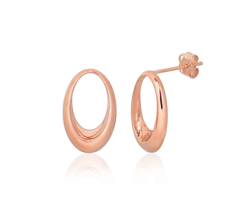 Zelta auskari-puseti #1201556(Au-R), Sarkanais Zelts 585°, 1.19 gr. - Rotaslietas Avenique Design