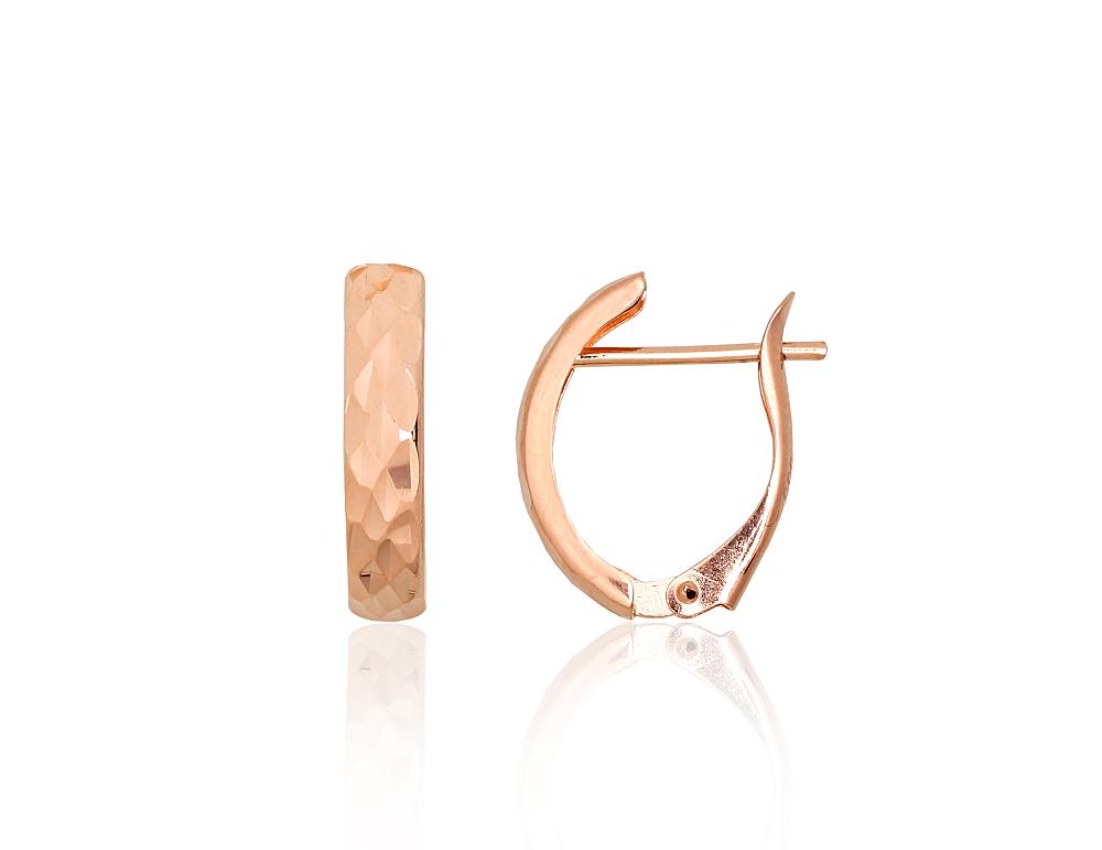 Zelta auskari ar 'angļu' slēdzēju #1201751(Au-R), Sarkanais Zelts 585°, 1.46 gr. - Rotaslietas Avenique Design