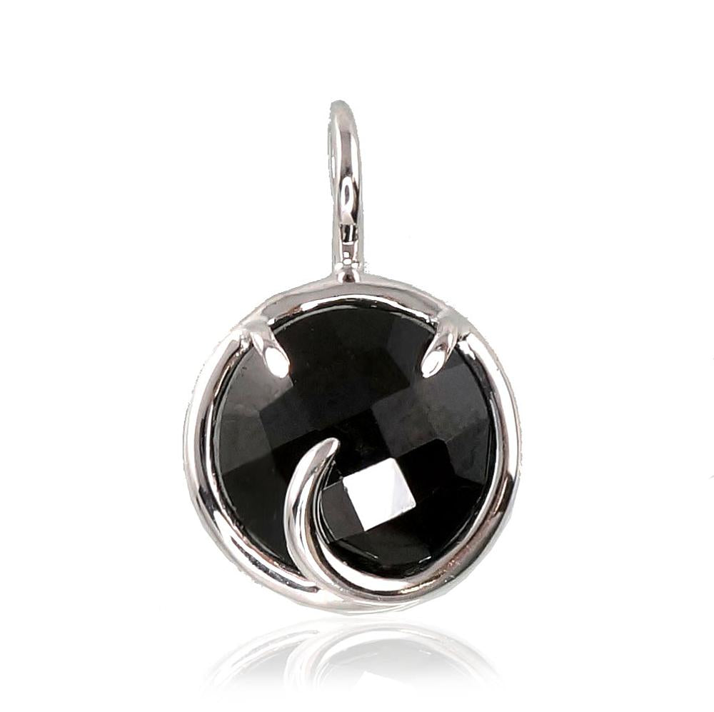 Zelta kulons #1300043(Au-W)_GR, Baltais Zelts 585°, Granāts, 3.02 gr. - Rotaslietas Avenique Design