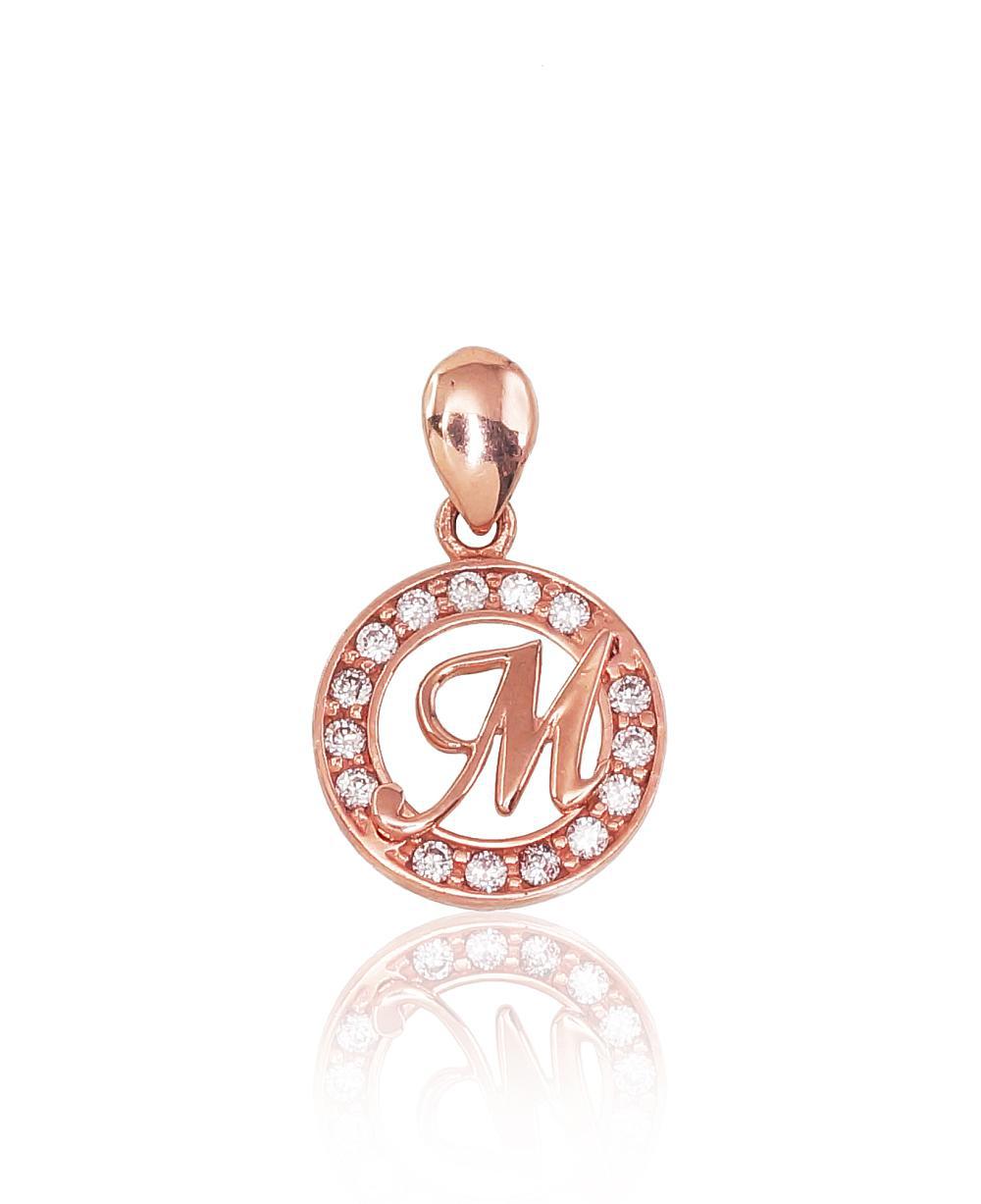 Zelta kulons #1300134(Au-R)_CZ, Sarkanais Zelts 585°, Cirkoni, 0.81 gr. - Rotaslietas Avenique Design