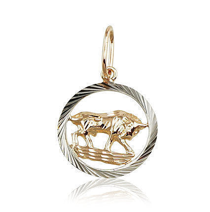 Zelta kulons #1300226(Au-R+PRh-W), Sarkanais Zelts 585°, rodijs (pārklājums), 1.21 gr. - Rotaslietas Avenique Design