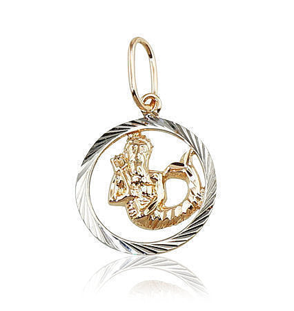 Zelta kulons #1300235(Au-R+PRh-W), Sarkanais Zelts 585°, rodijs (pārklājums), 1.44 gr. - Rotaslietas Avenique Design