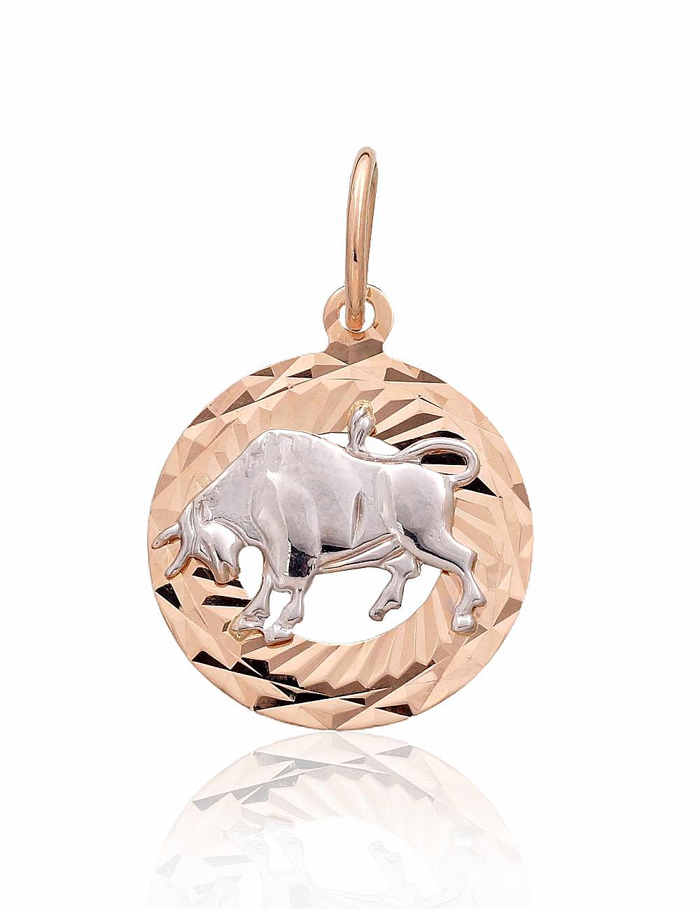 Zelta kulons #1300824(Au-R+Au-W), Sarkanais/Baltais Zelts 585°, 1.08 gr. - Rotaslietas Avenique Design