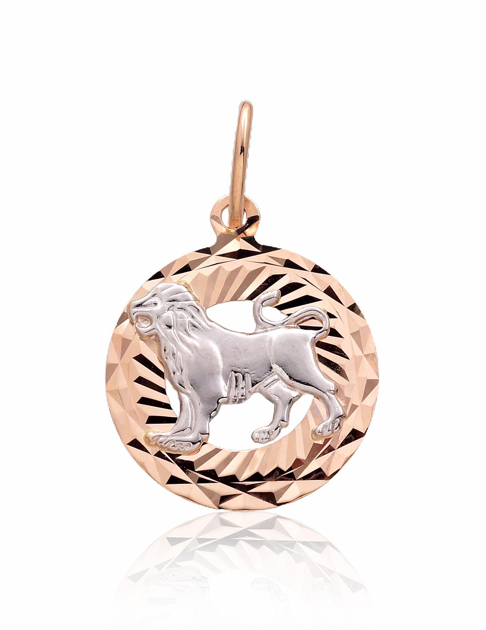 Zelta kulons #1300827(Au-R+Au-W), Sarkanais/Baltais Zelts 585°, 1.08 gr. - Rotaslietas Avenique Design