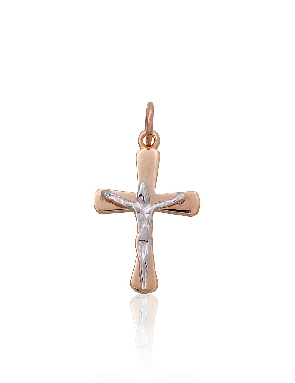 Zelta kulons #1300960(Au-R+PRh-W), Sarkanais Zelts 585°, rodijs (pārklājums), 0.94 gr. - Rotaslietas Avenique Design