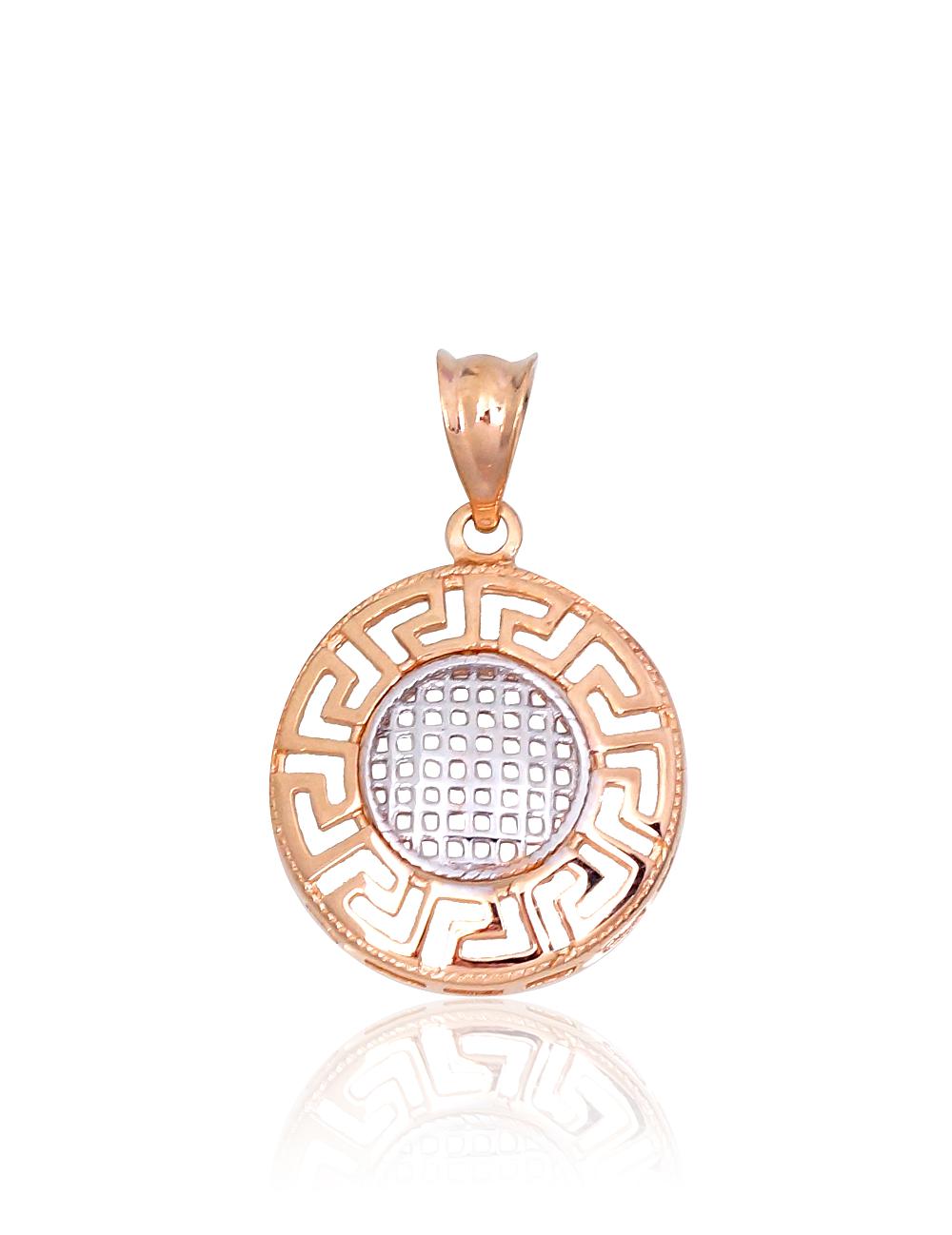 Zelta kulons #1301007(Au-R+PRh-W), Sarkanais Zelts 585°, rodijs (pārklājums), 0.93 gr. - Rotaslietas Avenique Design