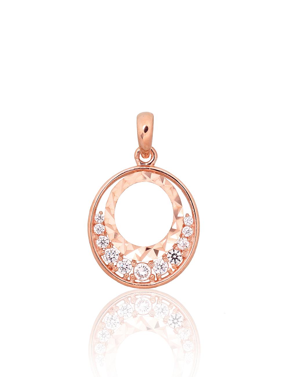 Zelta kulons #1301029(Au-R)_CZ, Sarkanais Zelts 585°, Cirkoni, 0.73 gr. - Rotaslietas Avenique Design