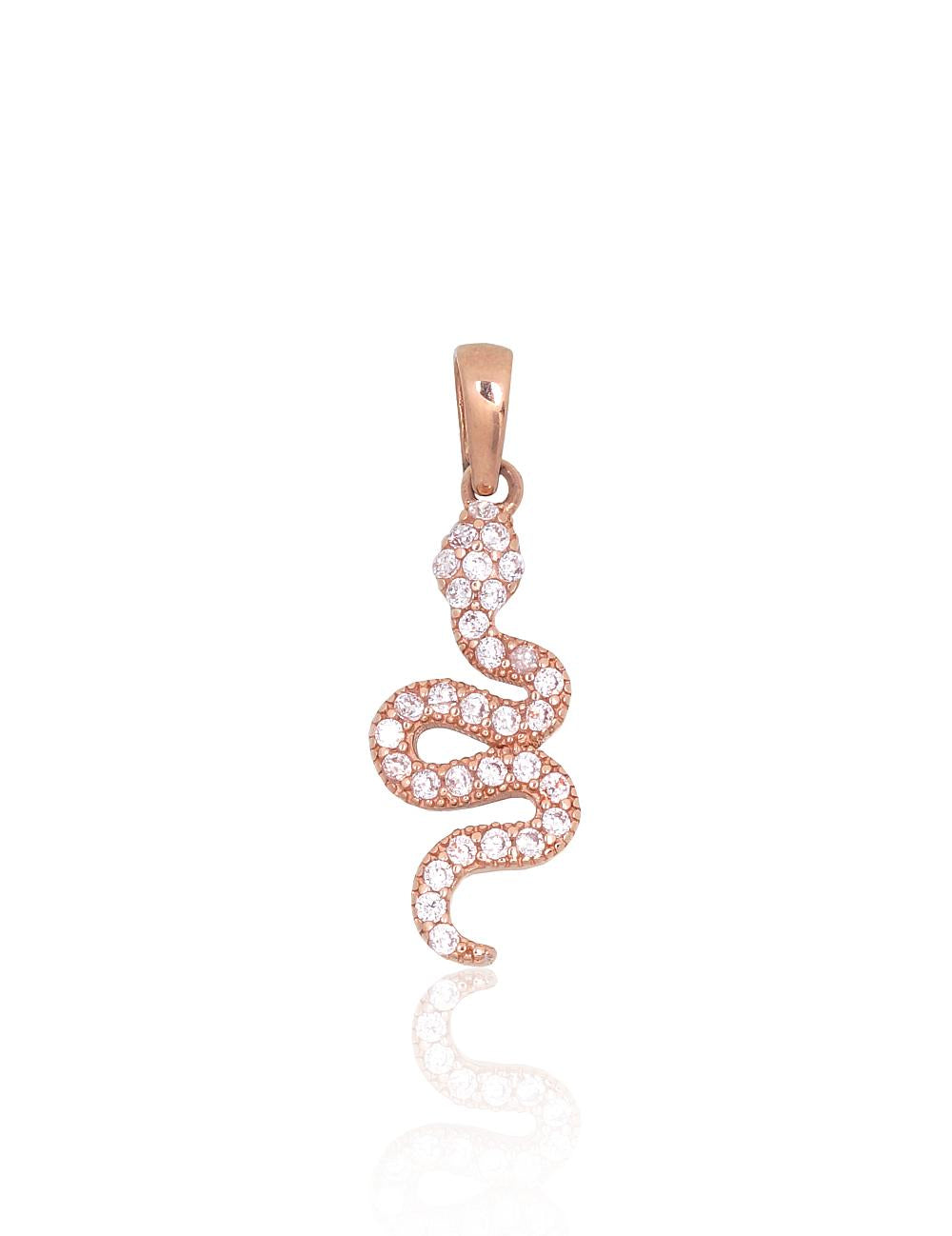 Zelta kulons #1301089(Au-R)_CZ, Sarkanais Zelts 585°, Cirkoni, 0.81 gr. - Rotaslietas Avenique Design