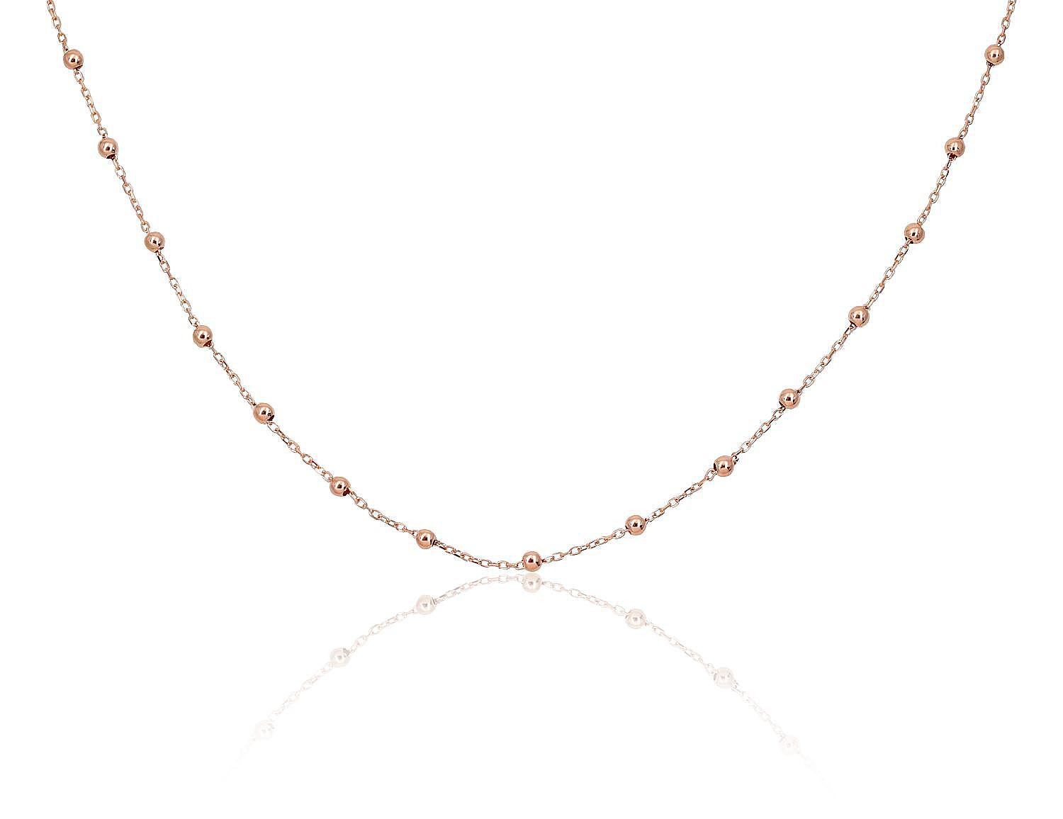 Zelta kaklarota #1500040(Au-R), Sarkanais Zelts 585°, garums: 42 cm, 1.96 gr. - Rotaslietas Avenique Design