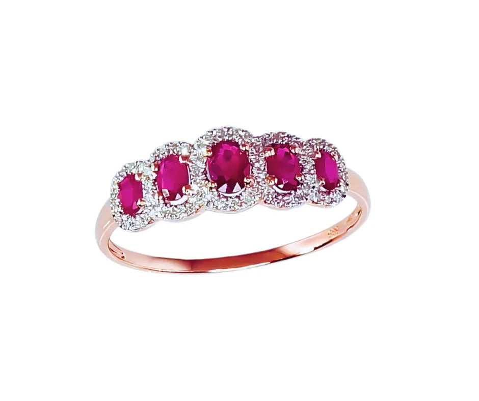 Zelta gredzens ar rubīnu 585 prove 18. izmērs - Rotaslietas Avenique Design